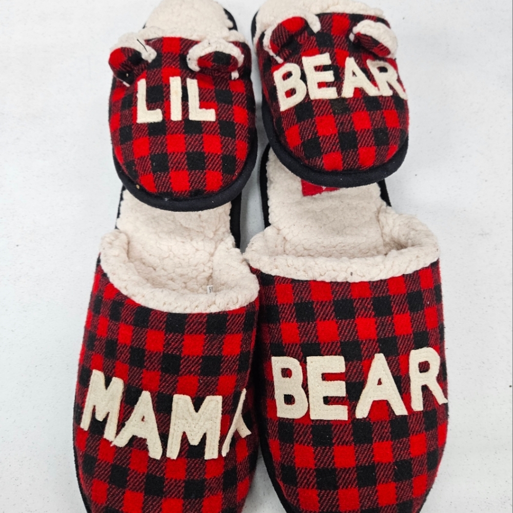 Slipper set! Never worn Mama Bear and Lil Bear slipper set.